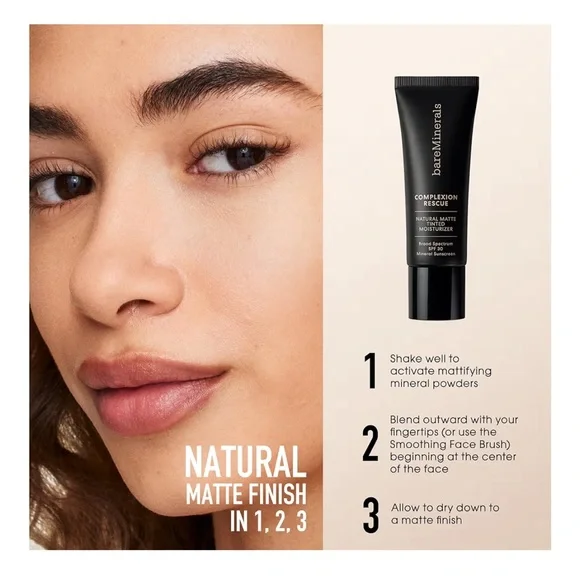 bareMinerals Natural 05 Pecan Complexion Rescue Matte Moisturizer - Picture 7 of 8